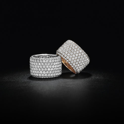 Henri Daussi diamond ring bands