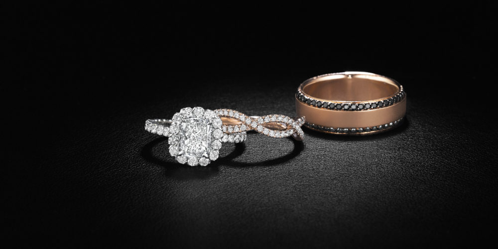 Henri Daussi diamond wedding rings