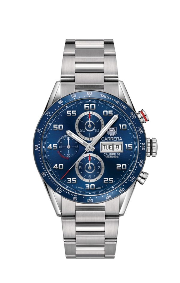 TAG Heuer Carrera  Calibre 16 Day Date Mens Blue Steel Chronograph