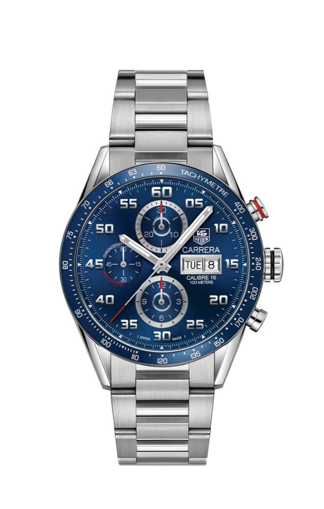 TAG Heuer Carrera Calibre 16 Day Date Mens Blue Steel Chronograph