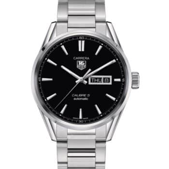 TAG Heuer Carrera  Calibre 5 Day Date Automatic Mens Black Steel Watch