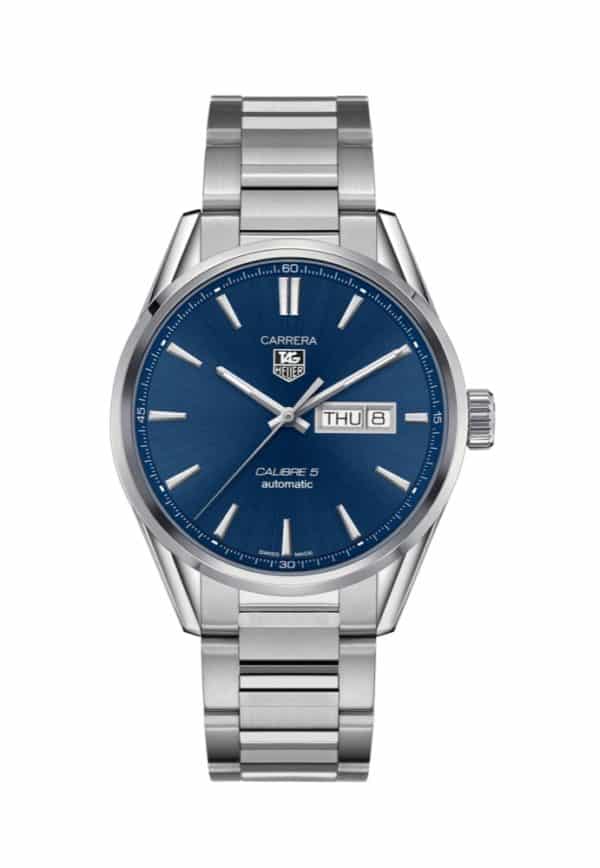 TAG Heuer Carrera  Calibre 5 Day Date Automatic Mens Blue Steel Watch