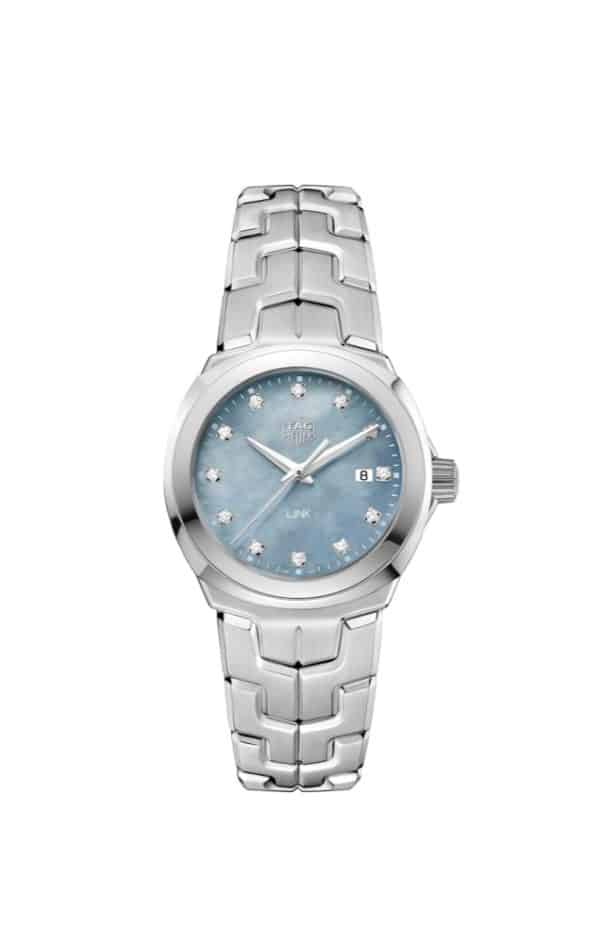 TAG Heuer Link  Quartz Ladies Grey Blue Steel Watch