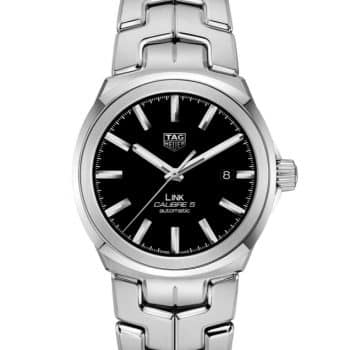 TAG Heuer Link  Calibre 5 Automatic Mens Black Steel Watch