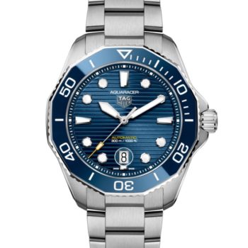 TAG Heuer Aquaracer Professional 300 Mens White Steel and Blue Watch