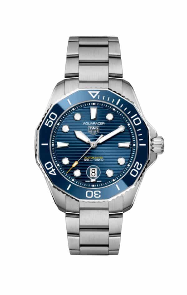 TAG Heuer Aquaracer Professional 300 Mens White Steel and Blue Watch
