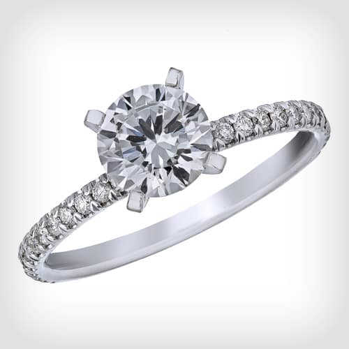 Lucido Signature diamond solitaire ring